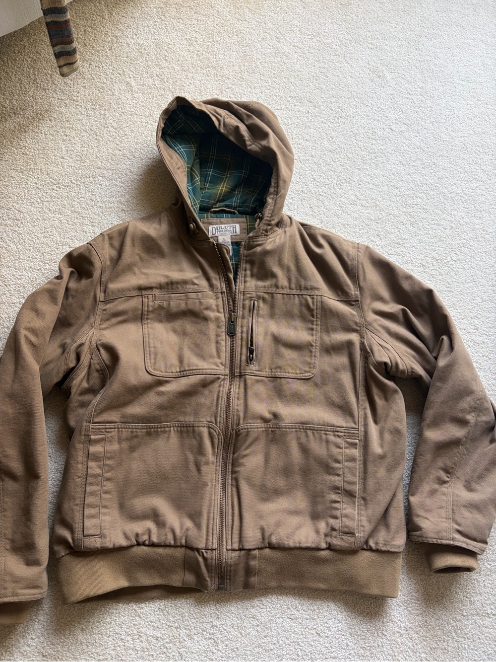 Duluth Trading Company Men’s Brown work coat/jacket XL fleece lined